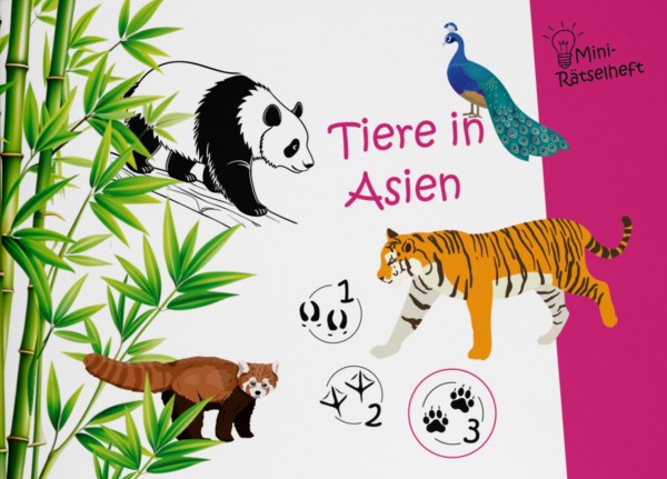 Mini-Rätselheft - Tiere in Asien